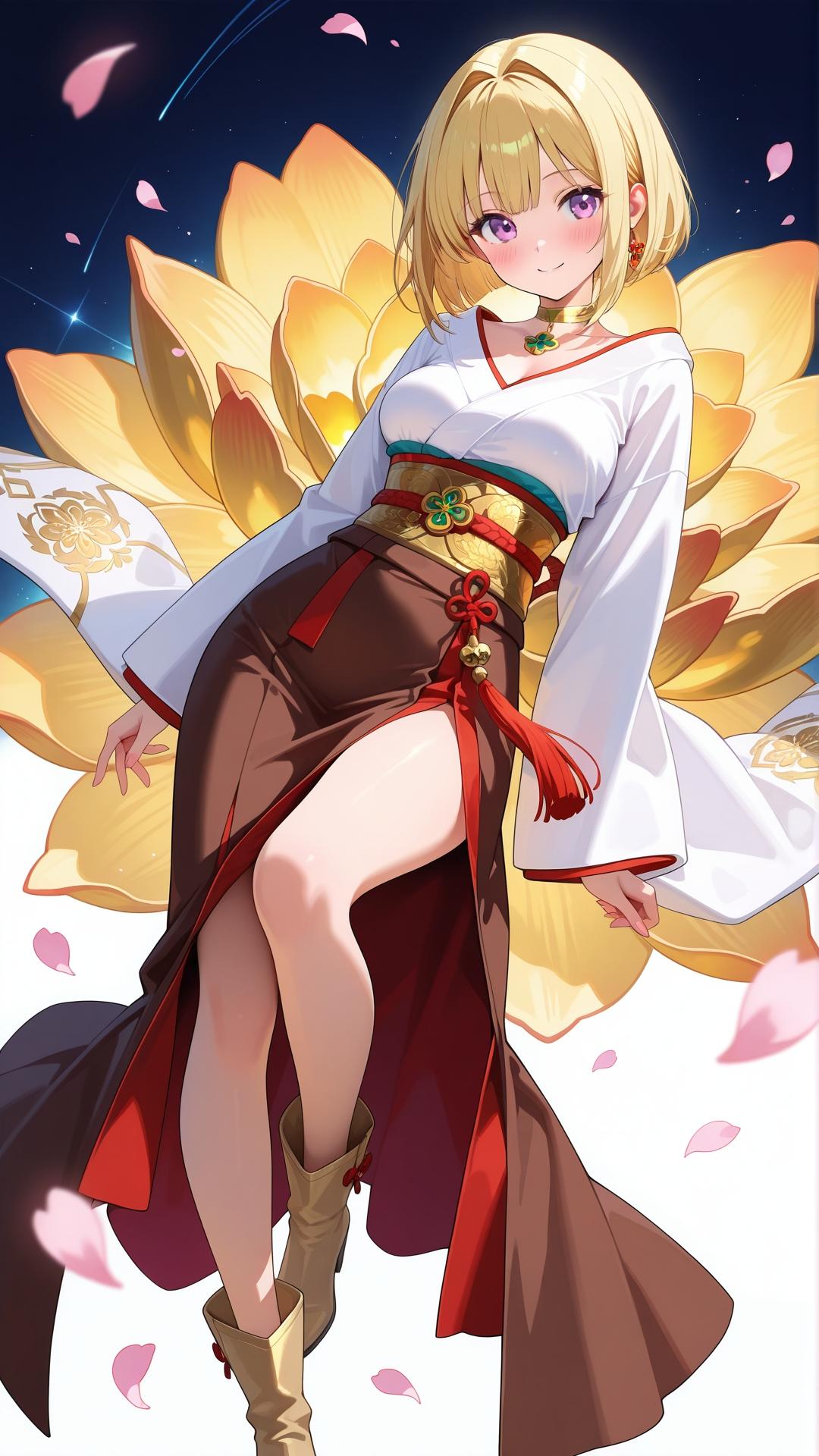 黄金蓮の着物