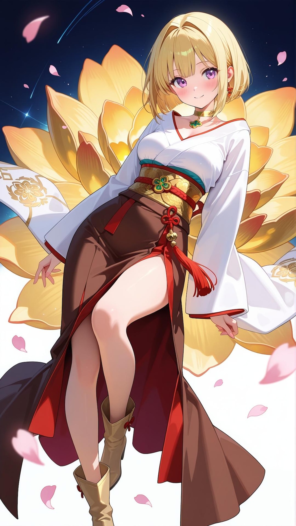 黄金蓮の着物