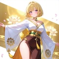 黄金蓮の着物 11枚目