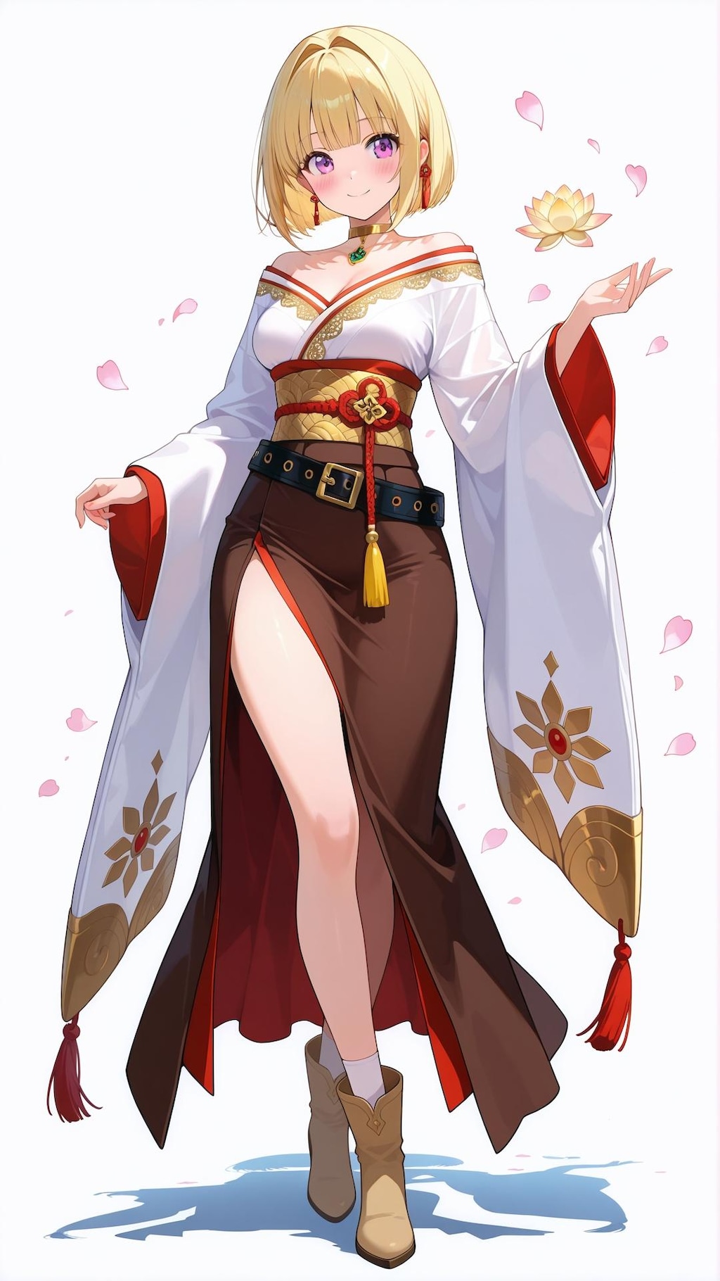 黄金蓮の着物