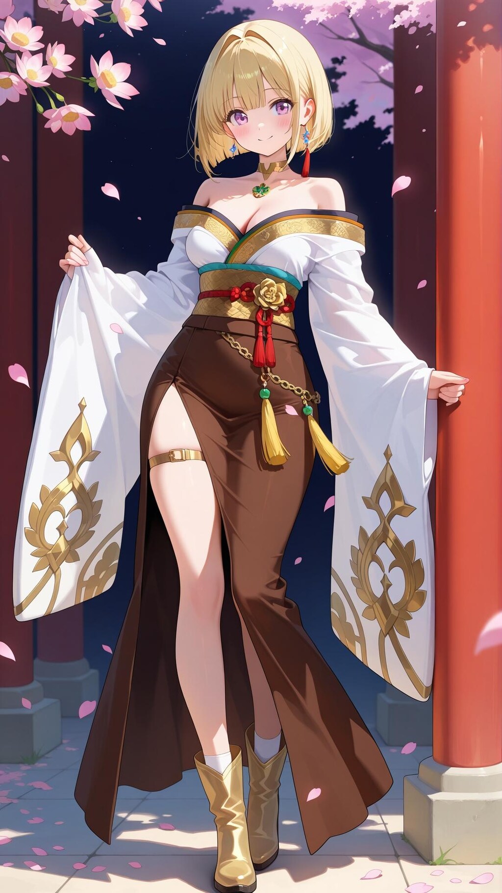 黄金蓮の着物