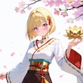黄金蓮の着物 4枚目