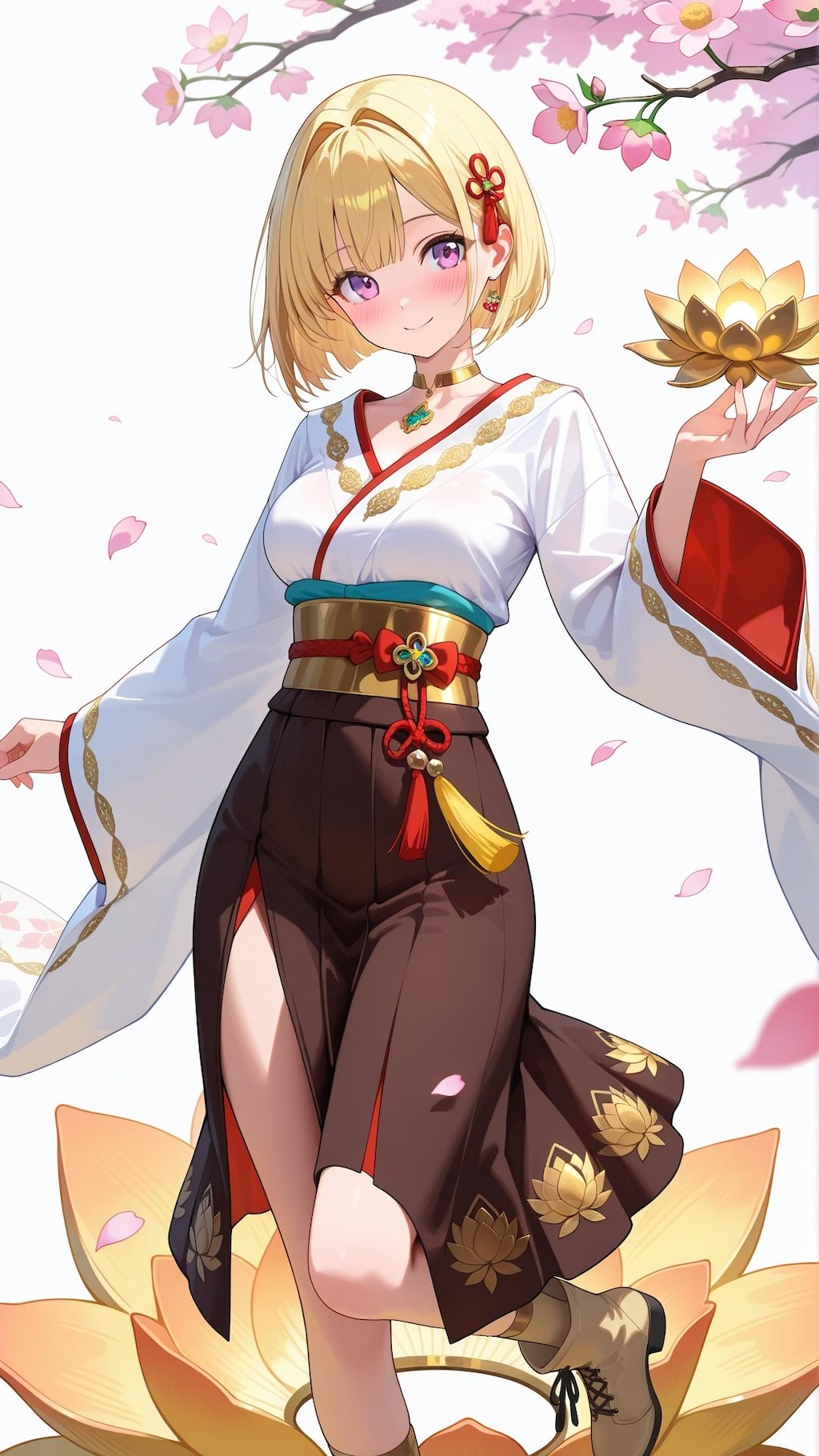 黄金蓮の着物