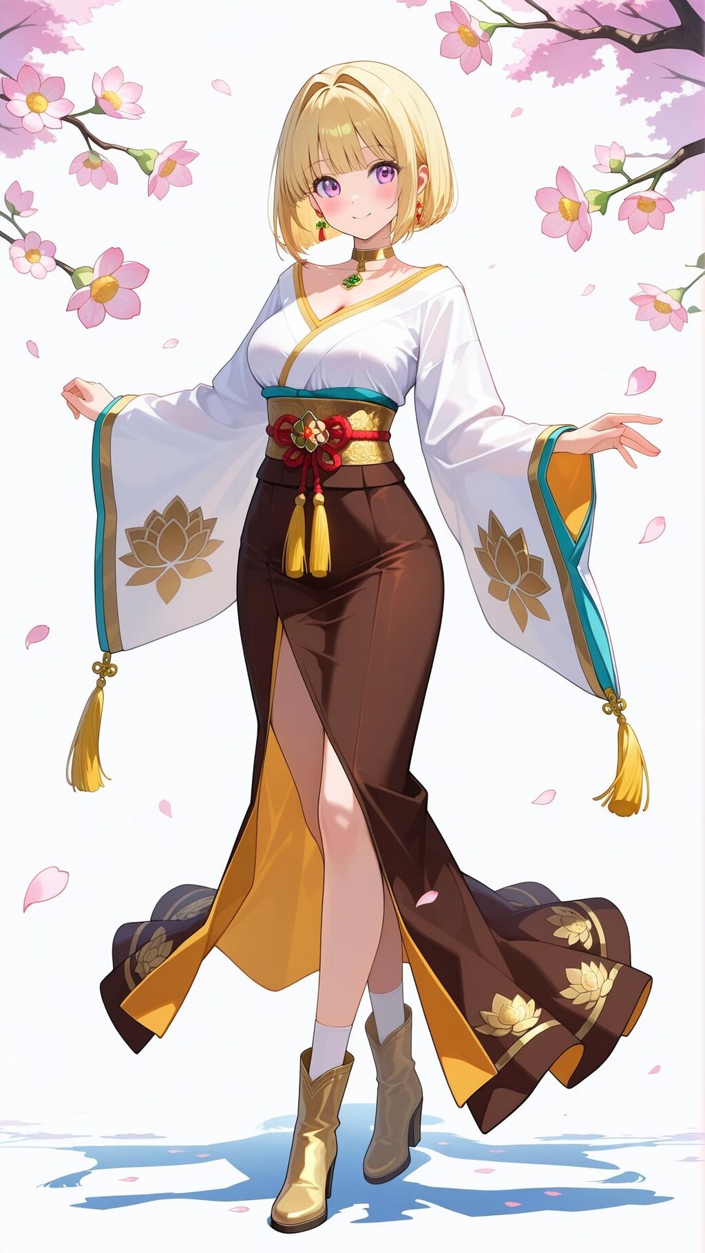 黄金蓮の着物