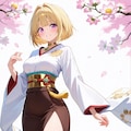 黄金蓮の着物 7枚目