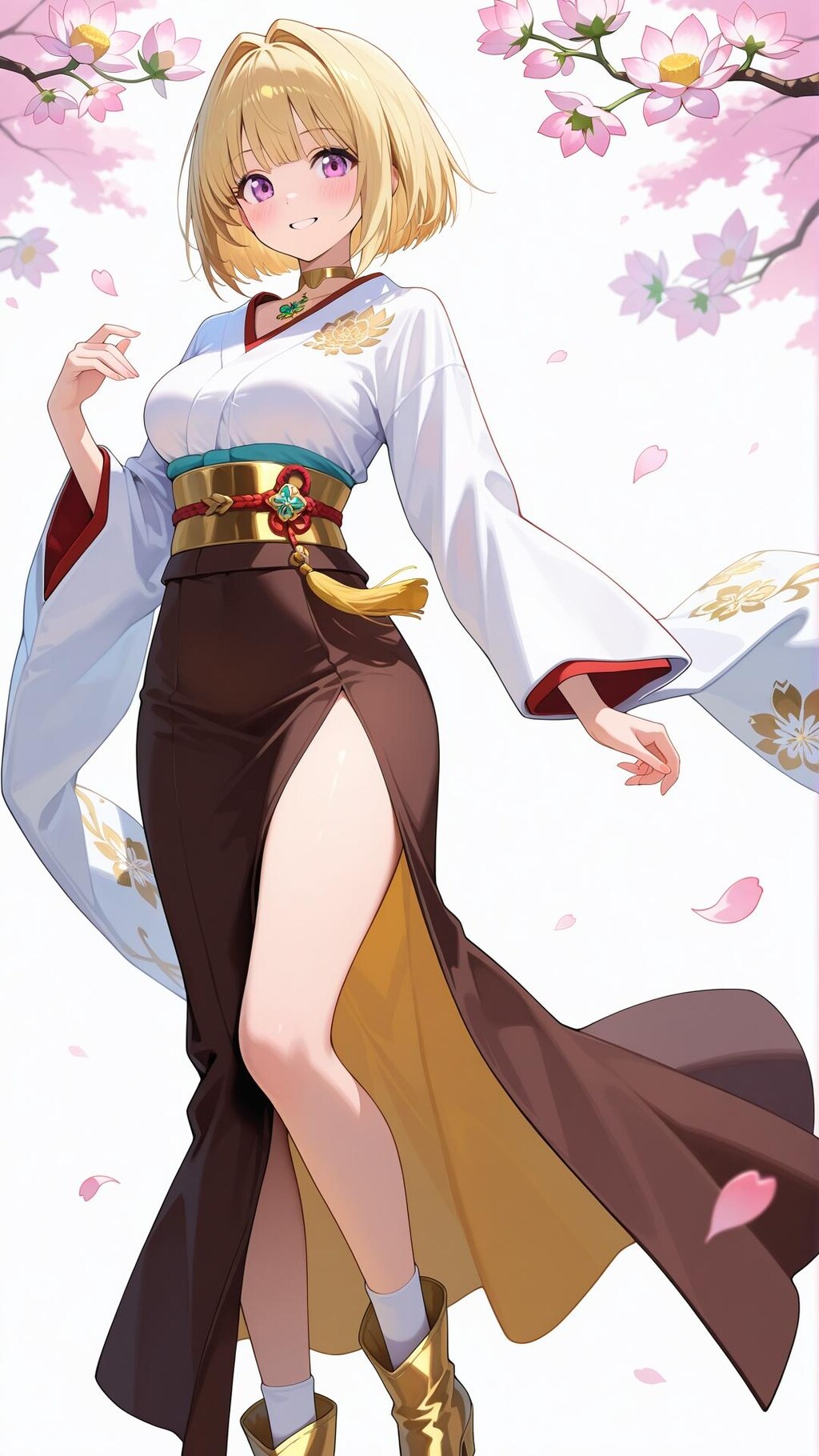 黄金蓮の着物