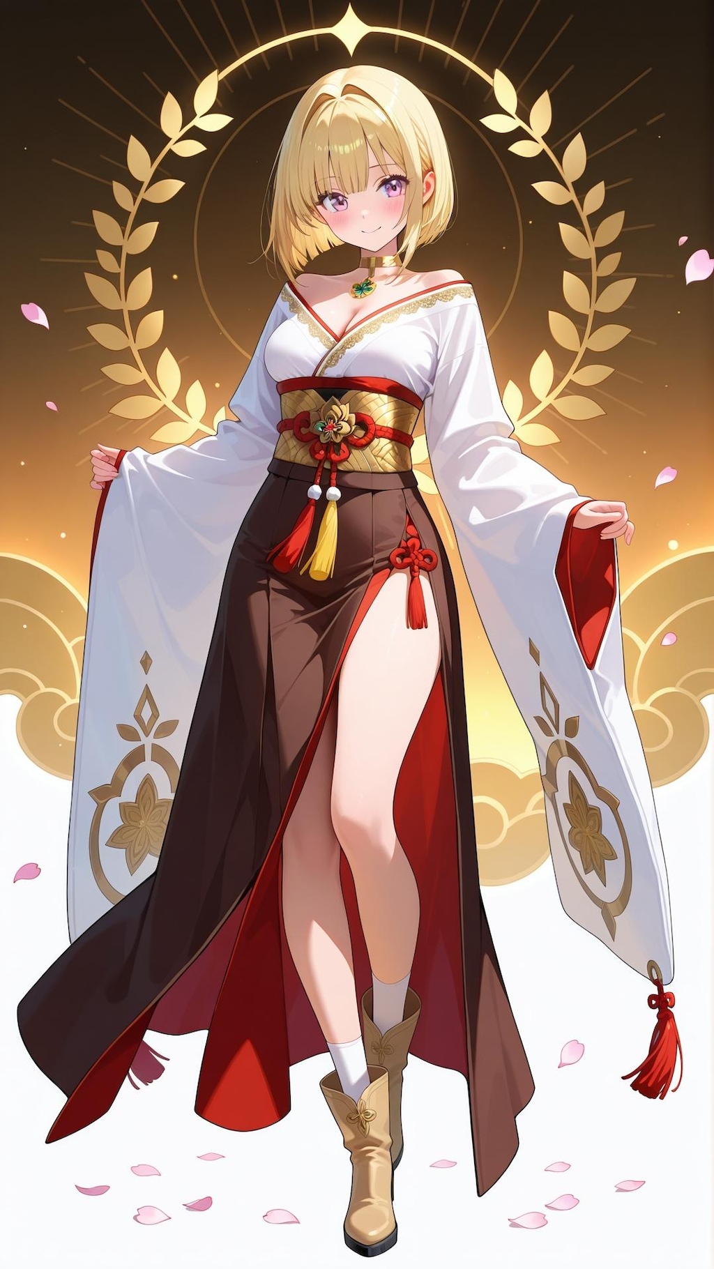 黄金蓮の着物