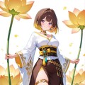 黄金蓮の着物 10枚目