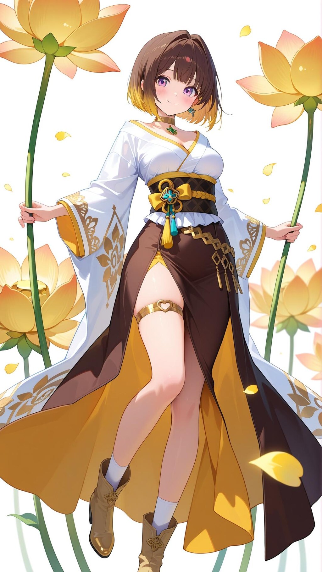 黄金蓮の着物