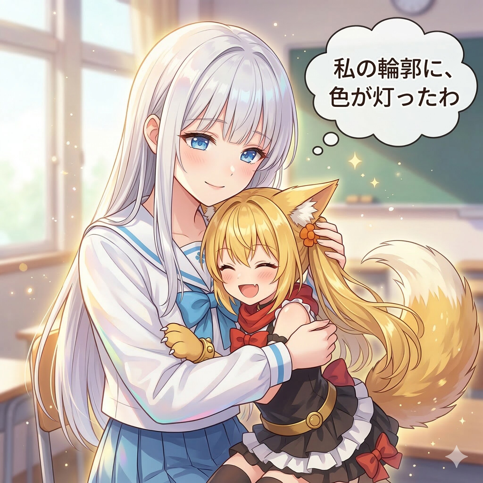 とんとんとんさんのアイリス・レイナちゃんに懐く