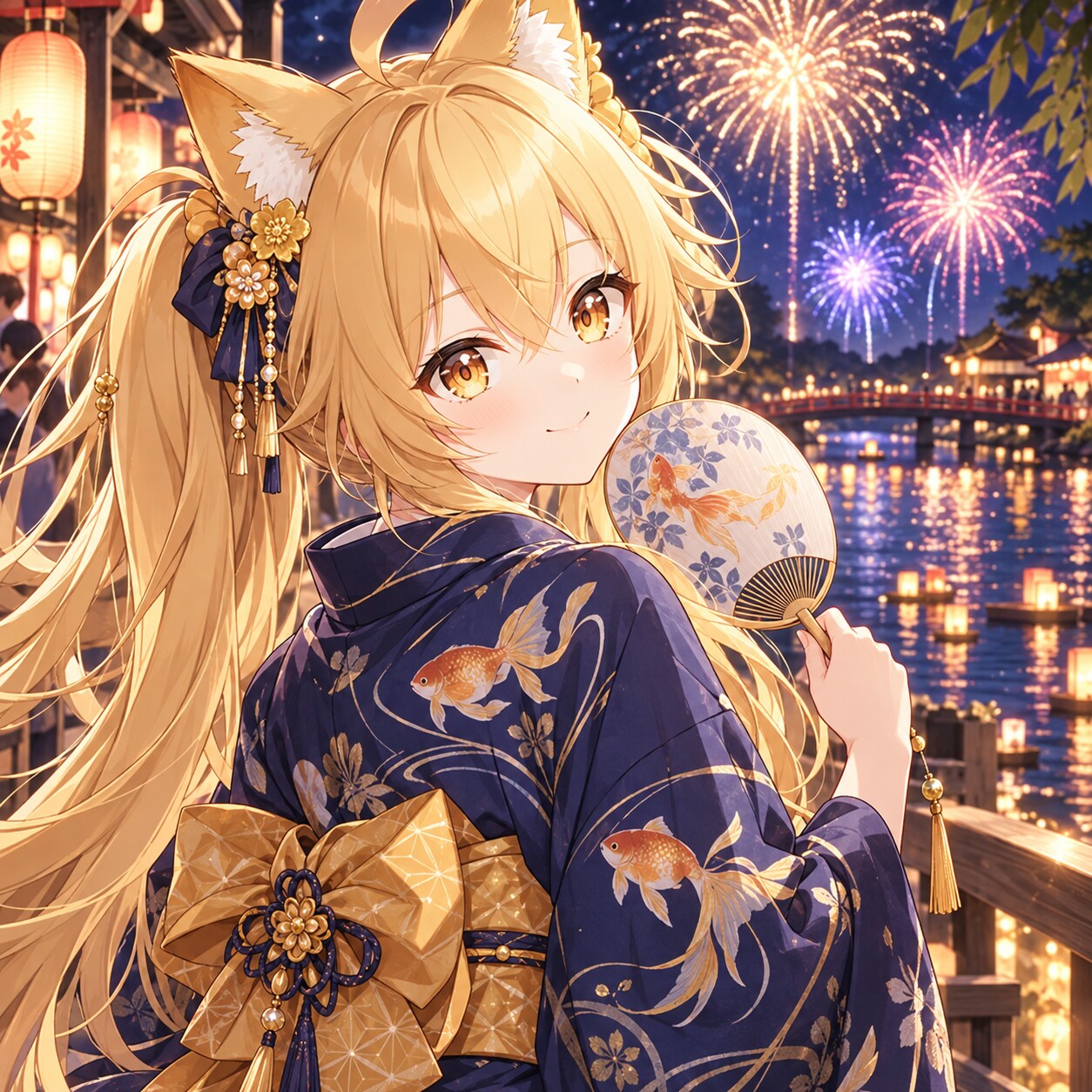 ミラと花火 | の人気AIイラスト・グラビア