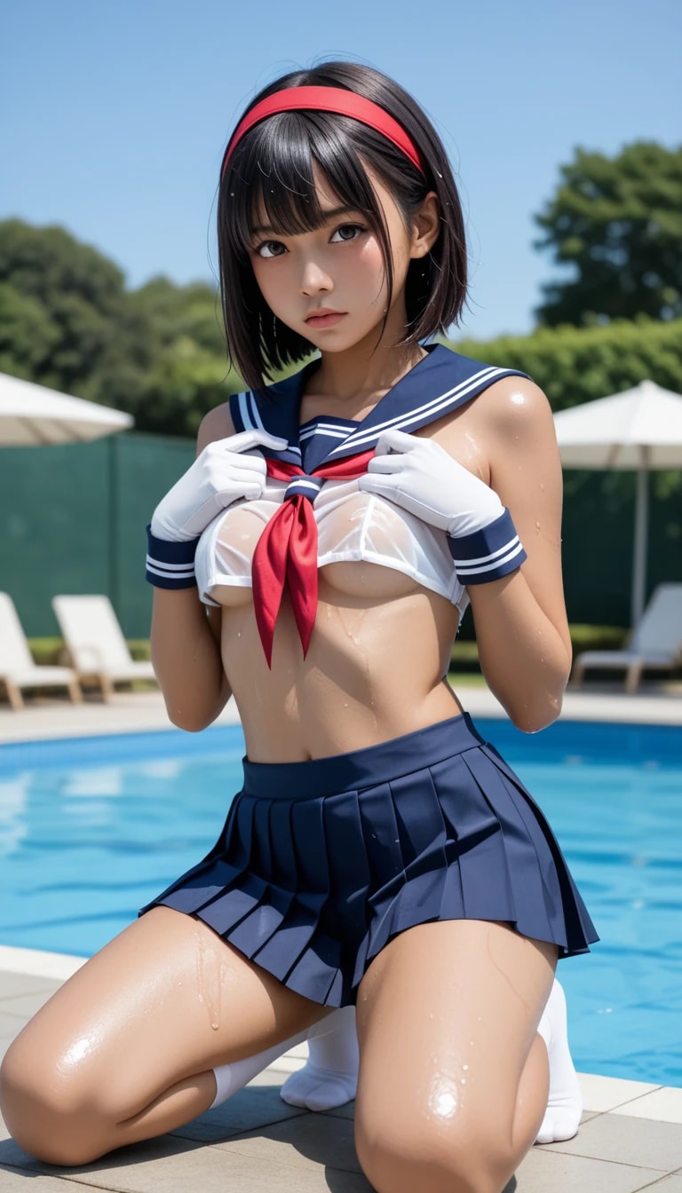 濡れセーラー×下乳の破壊力がマジでエグすぎる！「これもう隠す気ないだろ」とネット民大パニックｗ