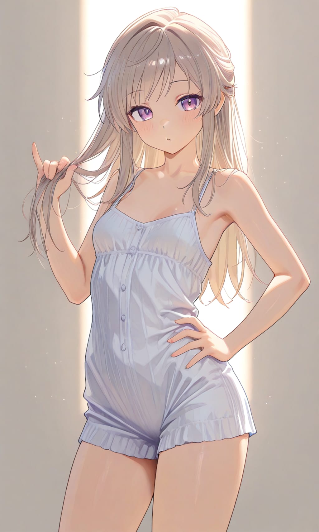 部屋着の少女