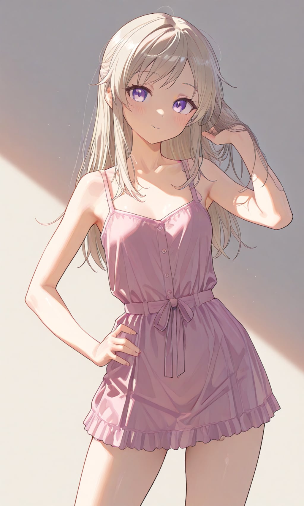 部屋着の少女