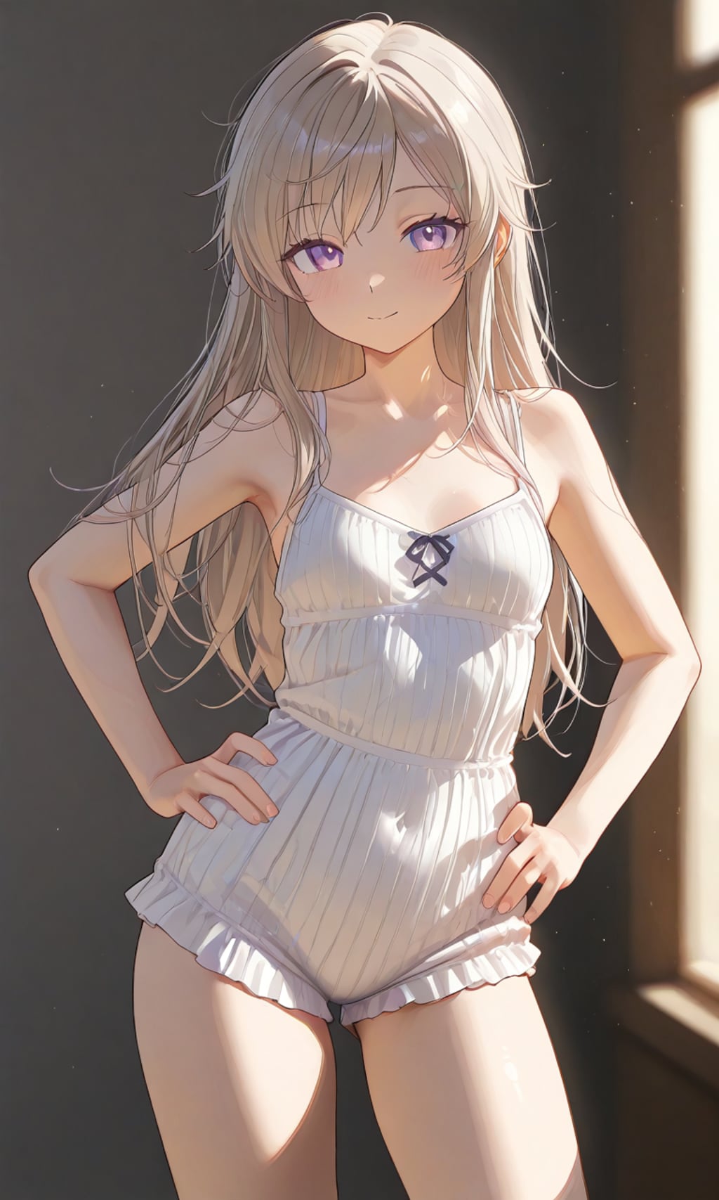 部屋着の少女
