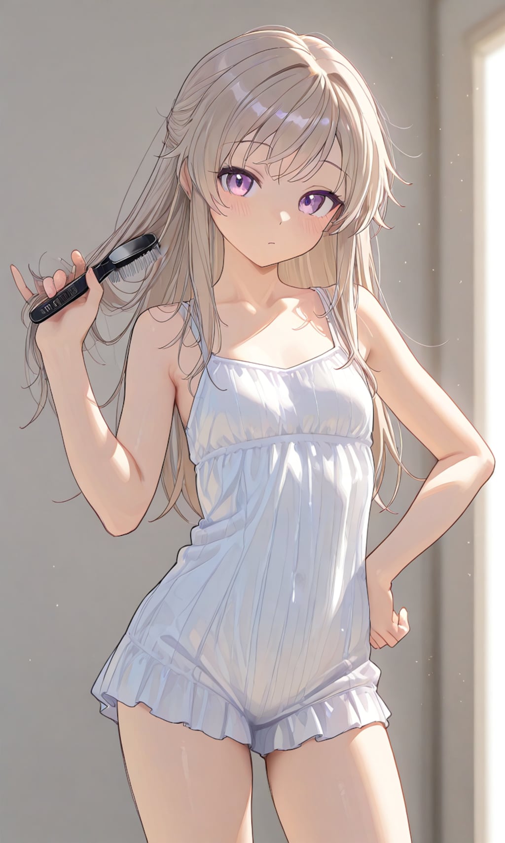 部屋着の少女