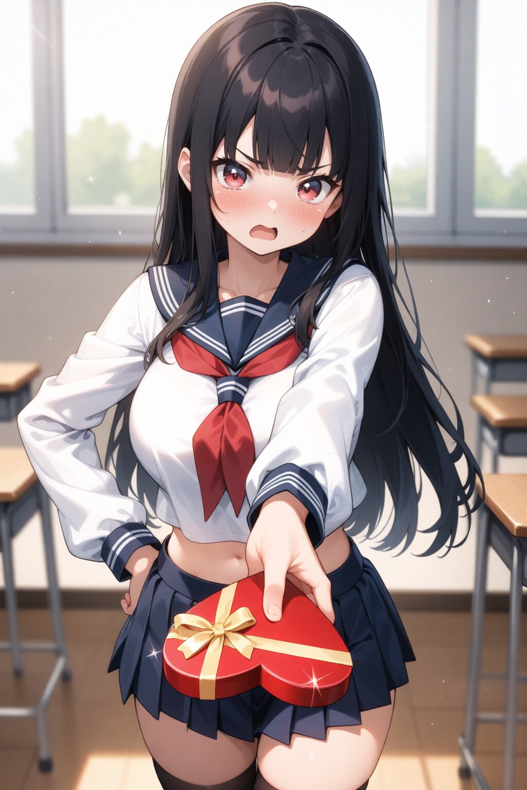 べっ別に先輩が好きとかじゃないですからね！義理です！義理！