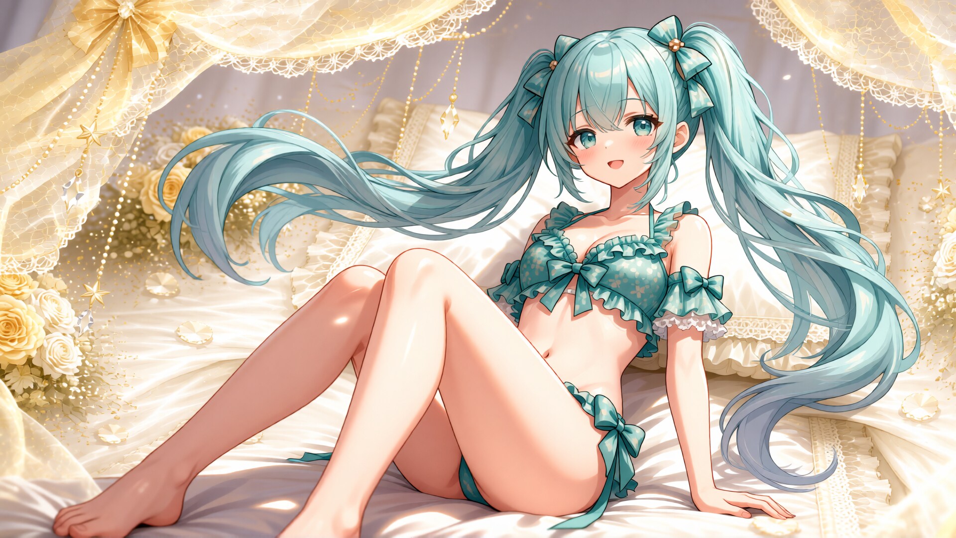 緑髪少女と水着　その6-8