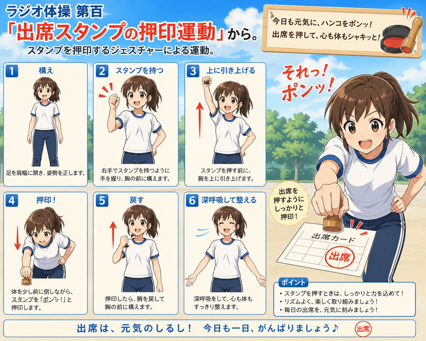 ラジオ体操第100①