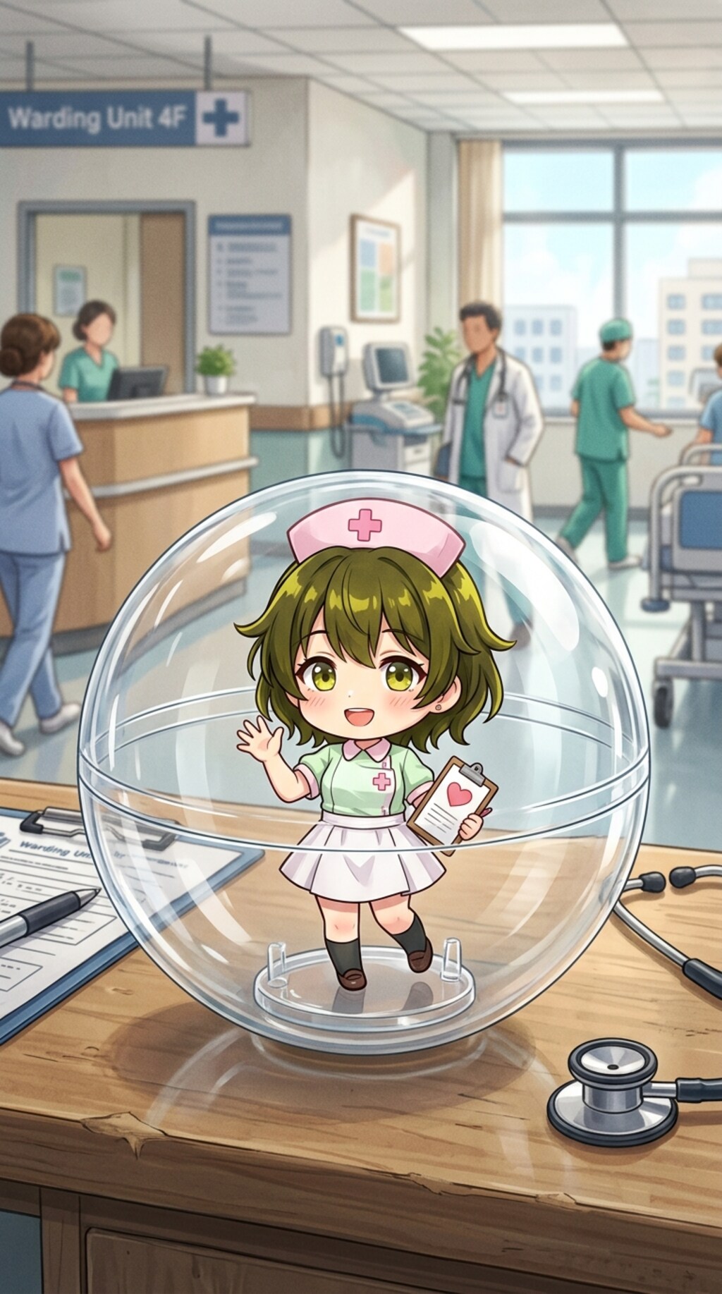 ナース服姿のMESSちゃんをカプセルに入れたよ