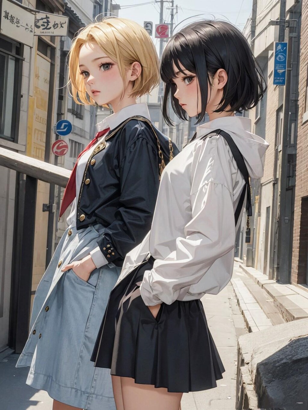 ナンパされてる、お姉やんたち