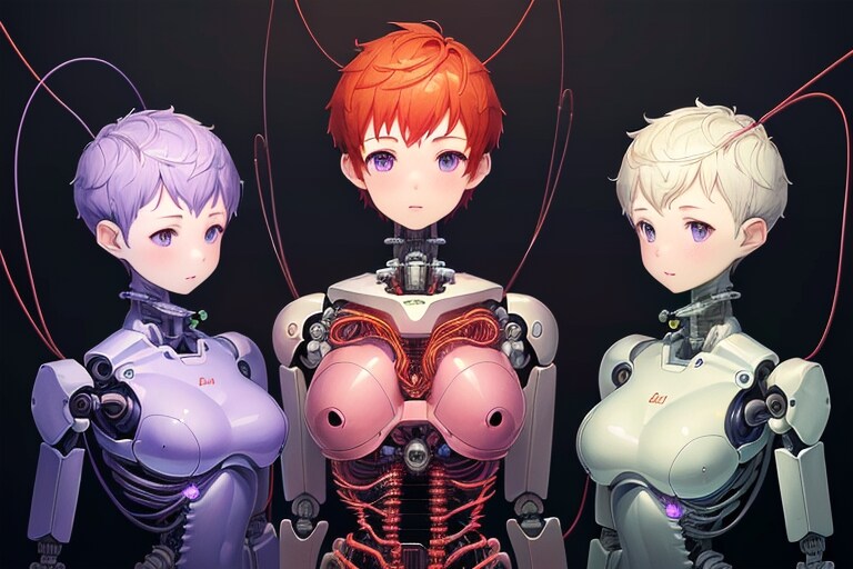 三つ子のメカ娘