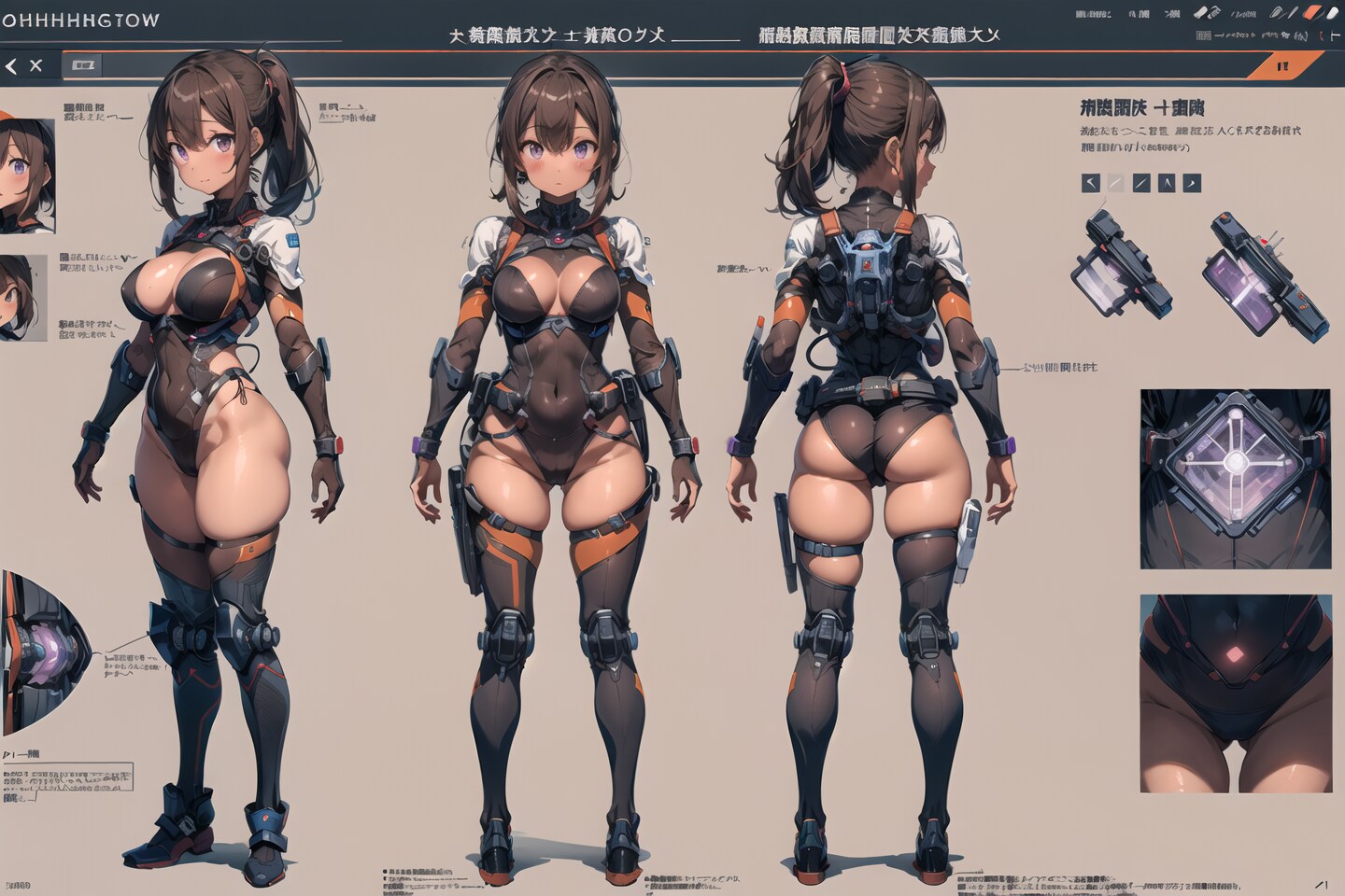 サイバーパンクチーム・設定画風味