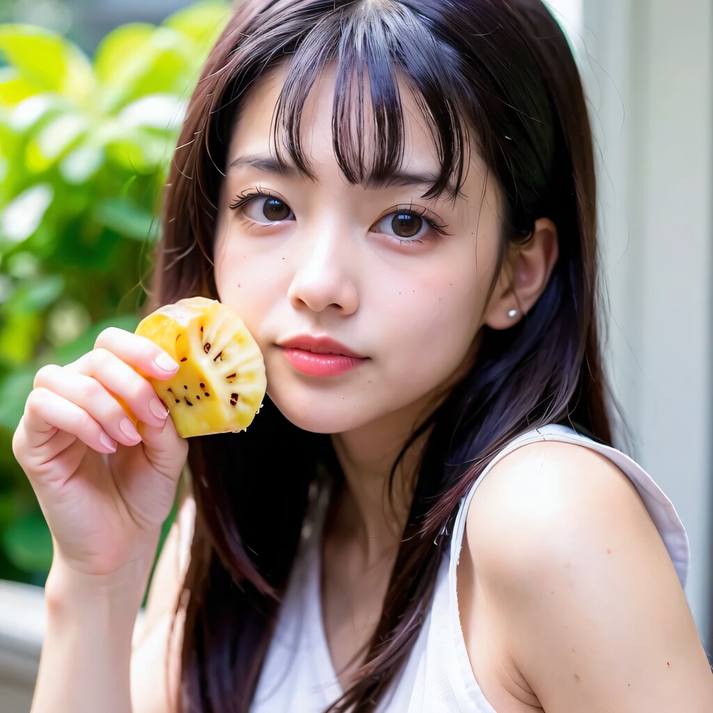 黒髪ロングでワンピースの美女２２