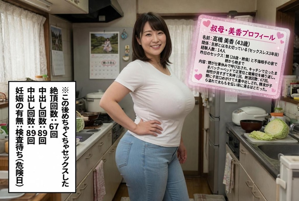 この後めちゃくちゃセックスした　爆乳人妻熟女　キッチンにて