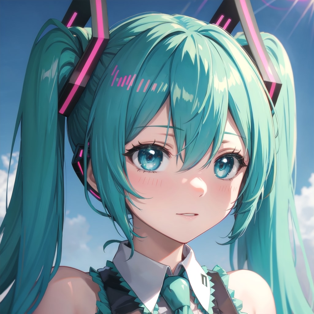 ミクさん、ヘッドショット