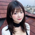 複雑カット黒ボディースーツでポロリ 12枚目
