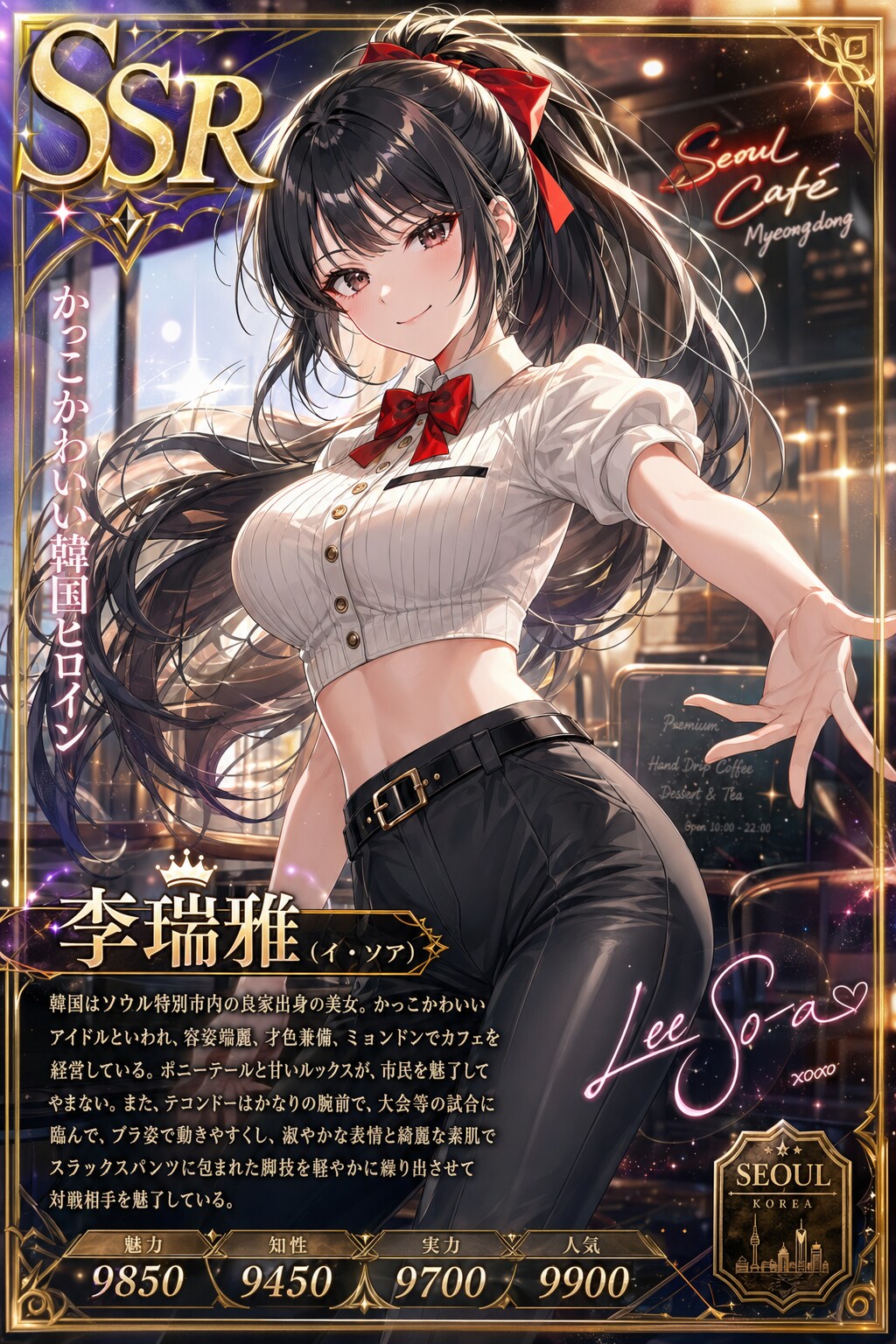 かっこかわいい韓国ヒロイン李瑞雅（イ・ソア）のSSRカード