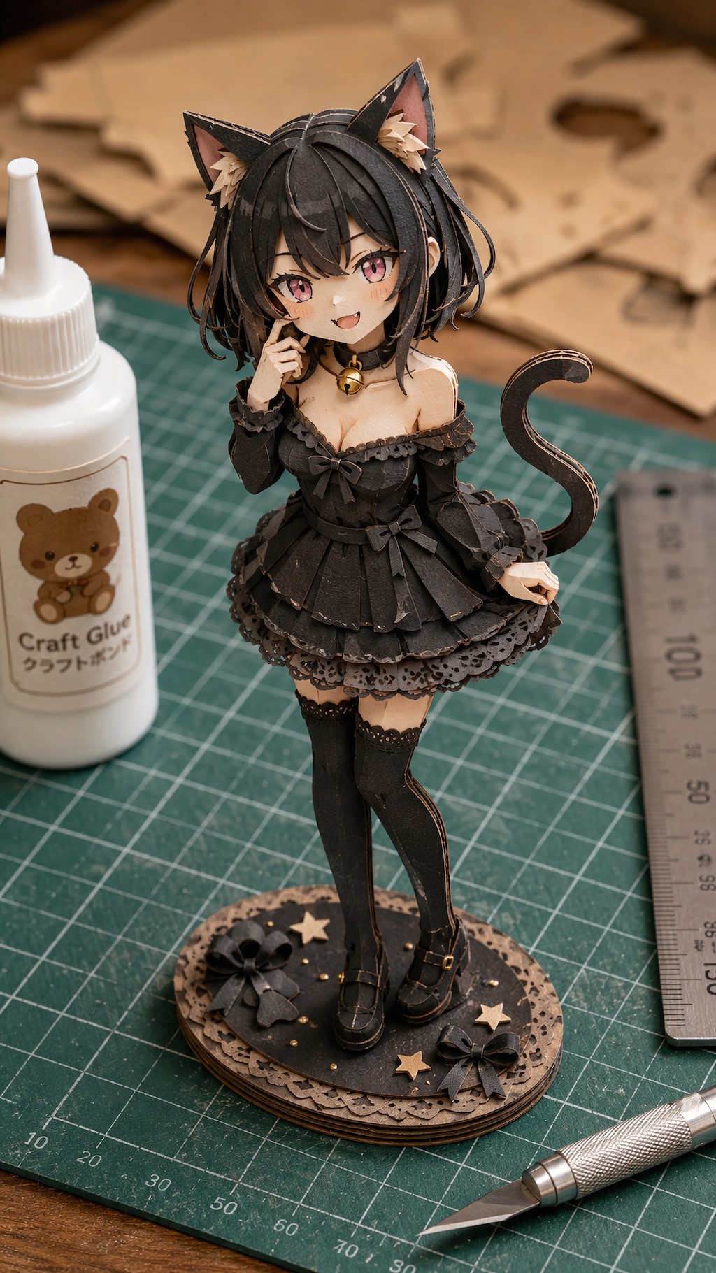 Handcrafted Midnight Neko