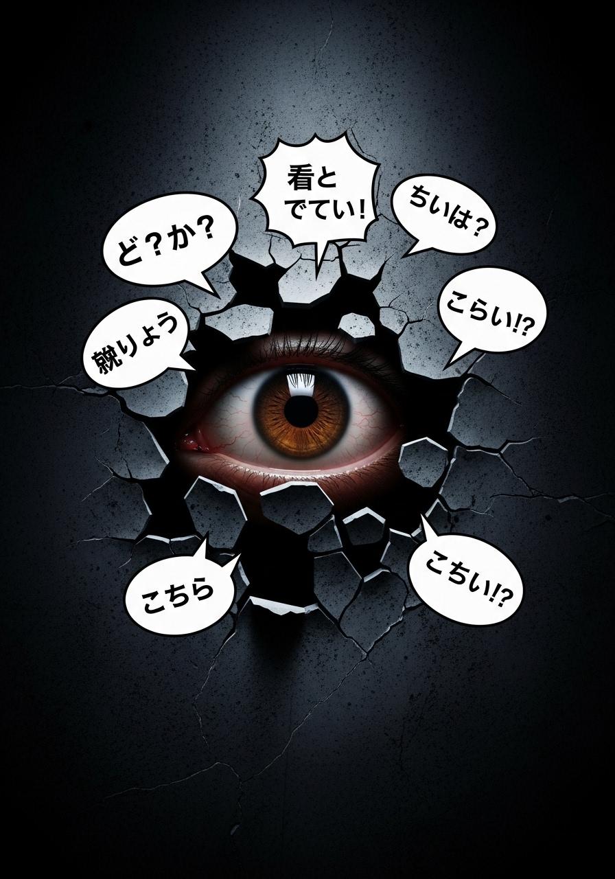 みられてる、なにかしゃべってる