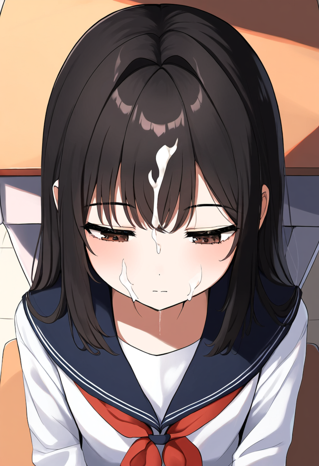 無表情の少女に堂々と精子をぶっかける【時間停止ぶっかけ】