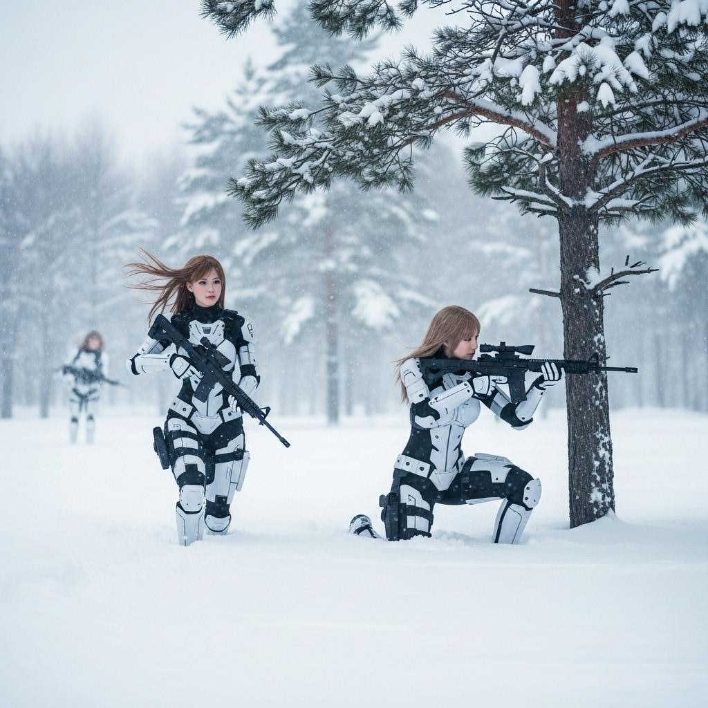 アンドロイドの冬季訓練