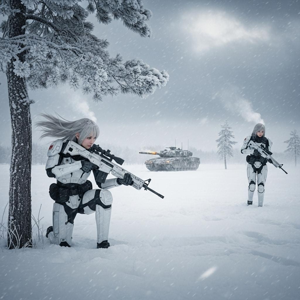 アンドロイドの冬季訓練