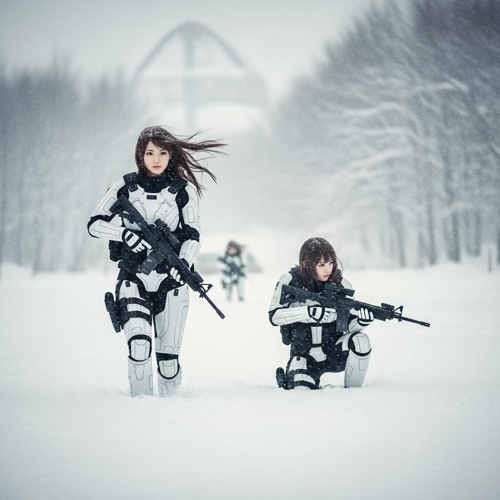 アンドロイドの冬季訓練