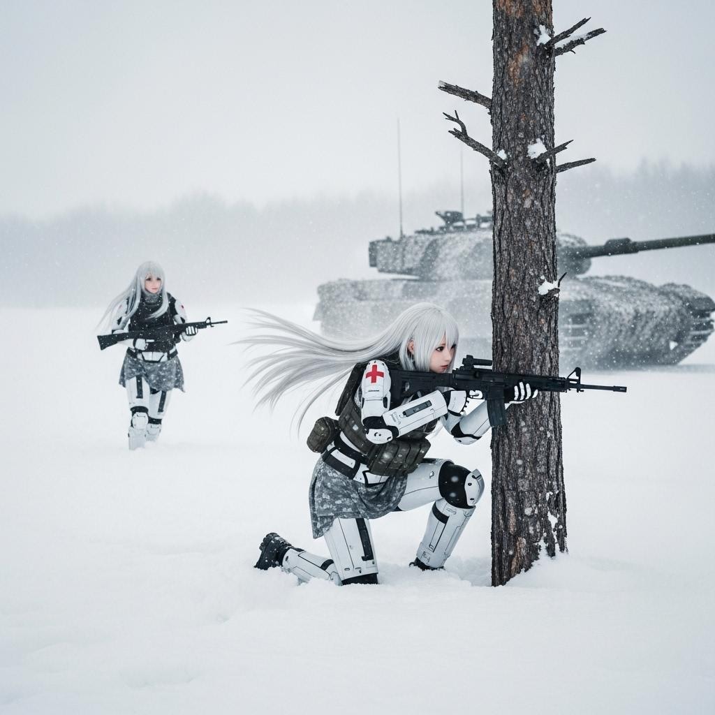 アンドロイドの冬季訓練