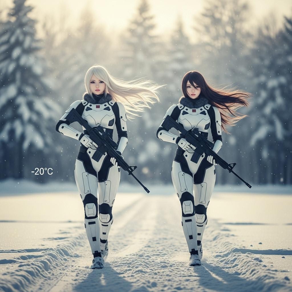 アンドロイドの冬季訓練