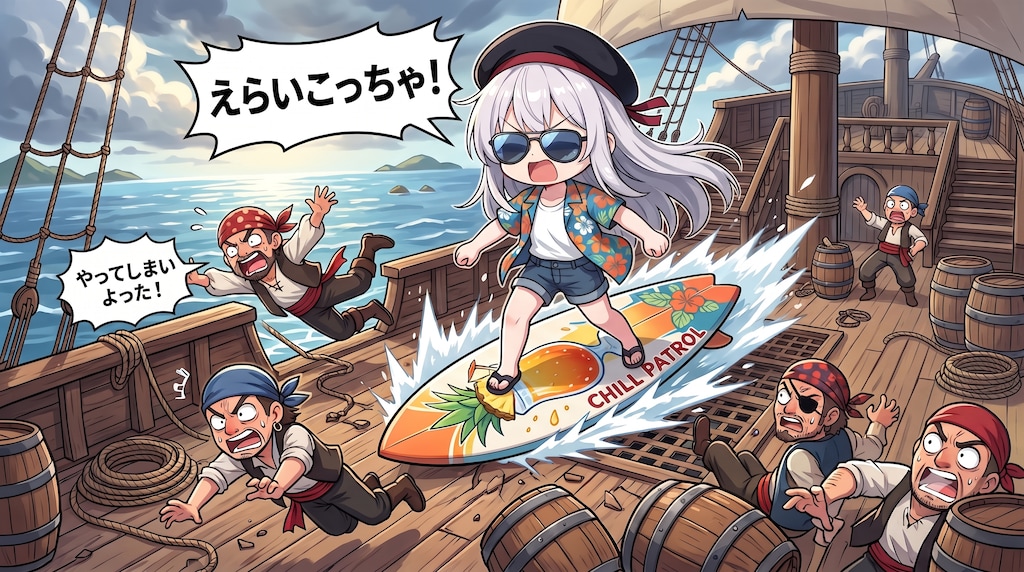 海とリゾート地の平和を守ってしまいよったサーフィンえらいこっちゃ嬢