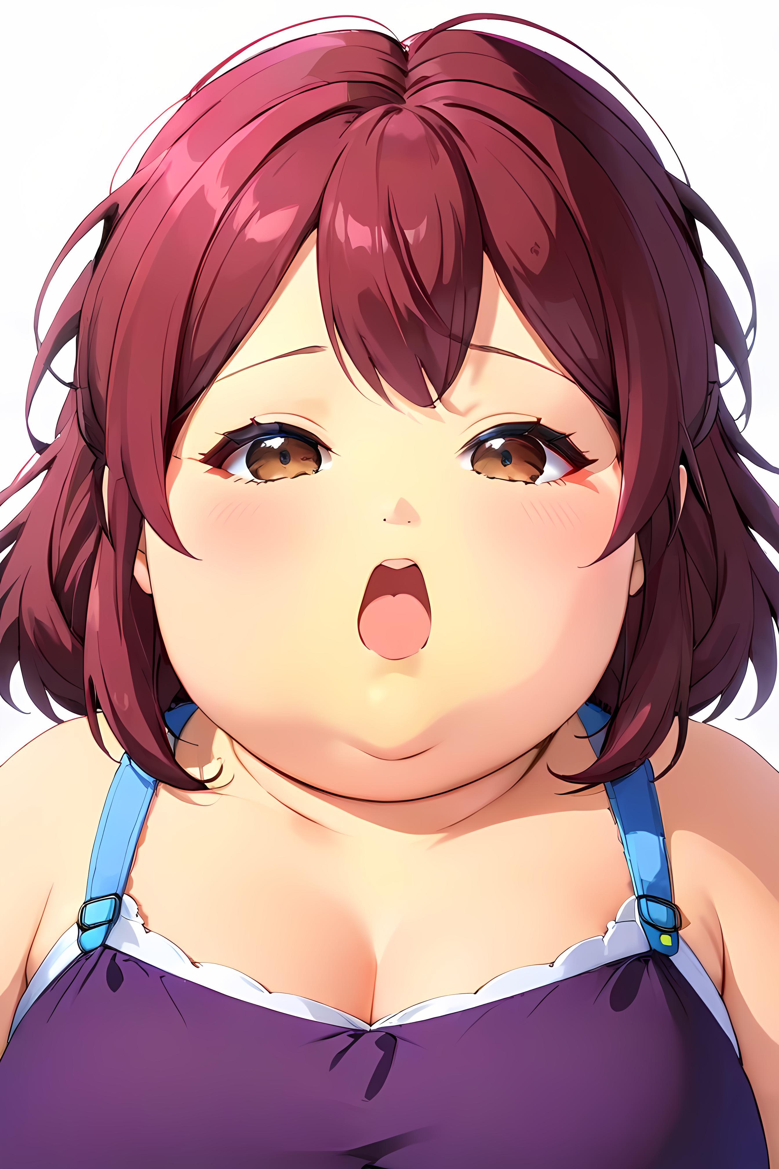 ポートレートされたぽっちゃり女子のAIイラスト
