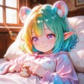4枚）ハムスターとケモ耳エルフさん 4枚目