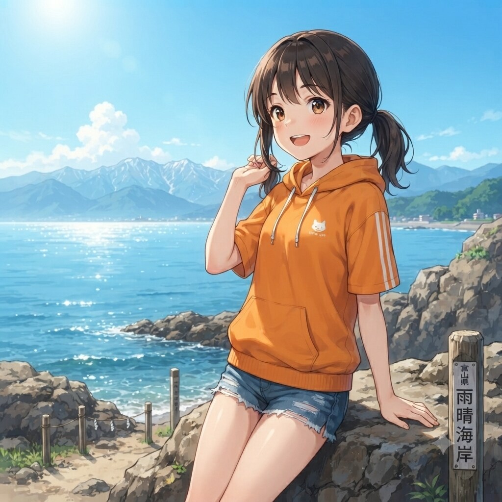 富山県：雨晴海岸（×）