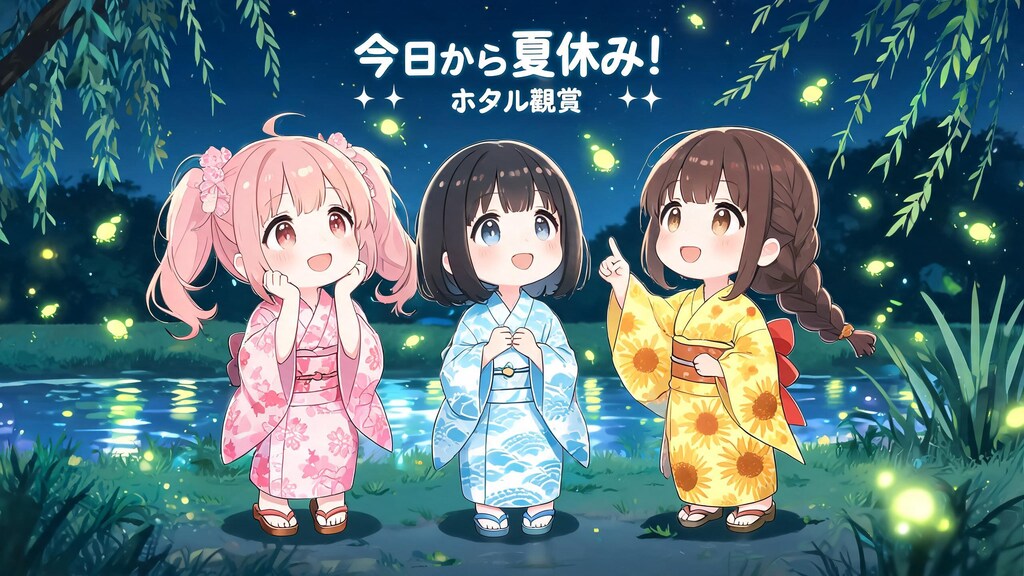 今日の夏休み（ホタル観賞１）