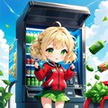 自動販売機と金髪ちゃん 2枚目
