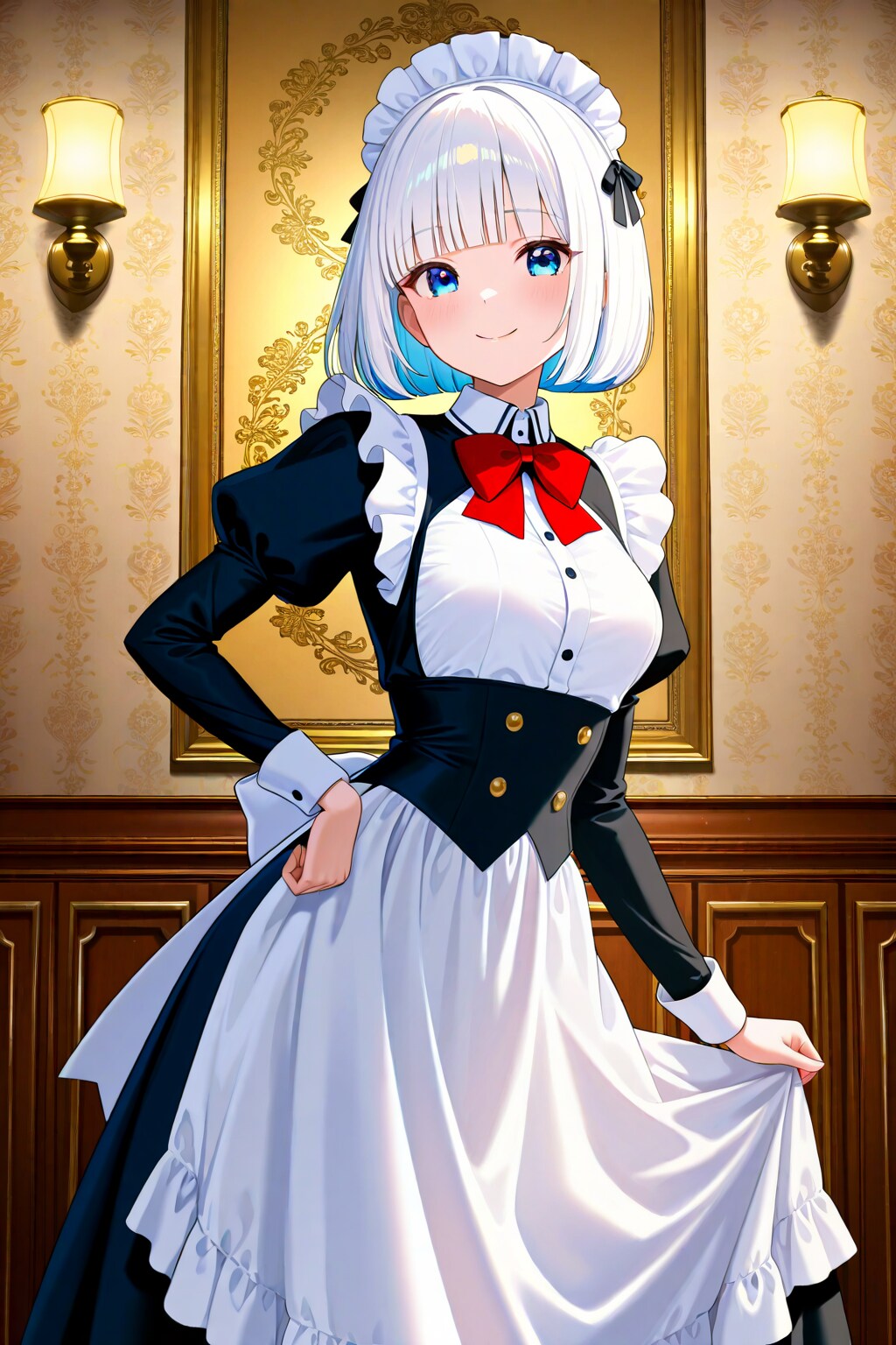 メイドの白髪光莉ちゃん