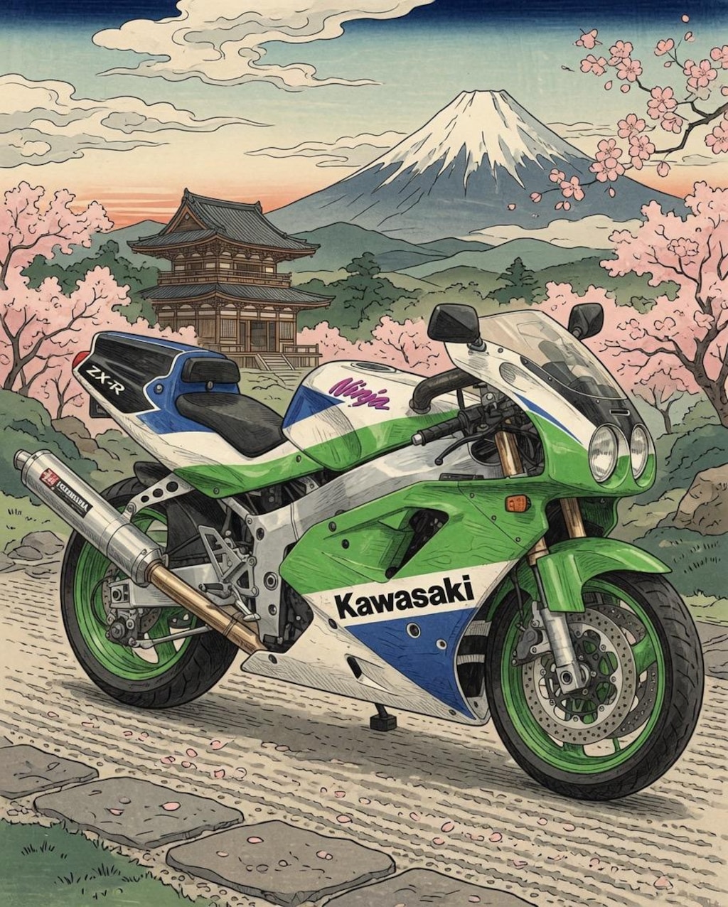 浮世絵スタイルのZXR750R