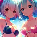 海で遊ぶレム＆ラム 10枚目