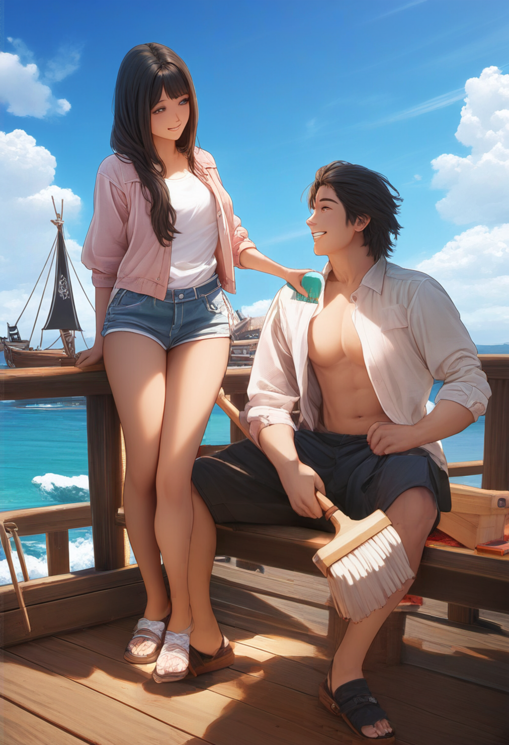 ヤングパイレーツ ＆ 甲板掃除